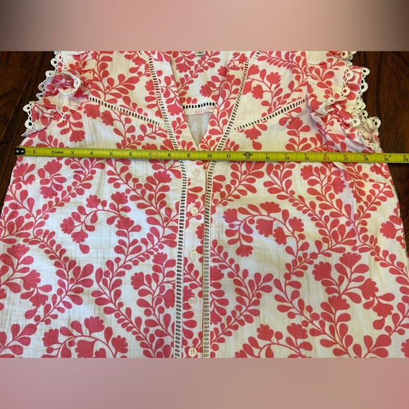 BODEN Sleeveless Double Cloth Top Azalea Pink Vine Silhouette US 6/UK 10 - Picture 9 of 10